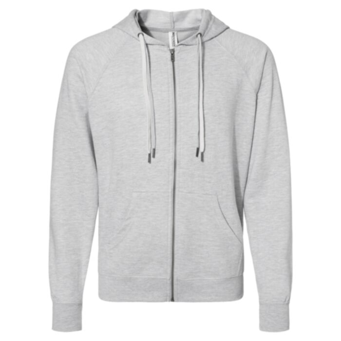 Unisex Icon Lightweight Loopback Terry Full-Zip Hooded Sweatshirt Thumbnail