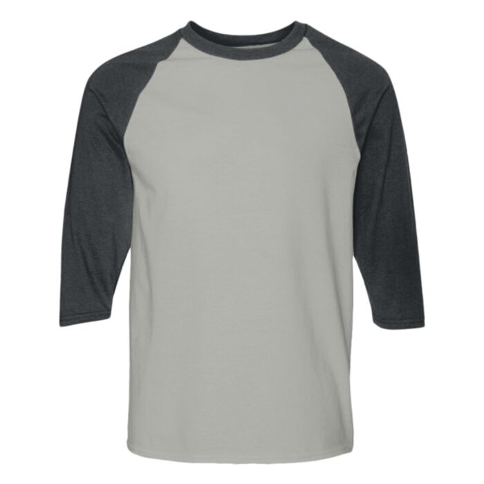 Unisex Heavy Cotton™ Raglan Three-Quarter Sleeve T-Shirt Thumbnail
