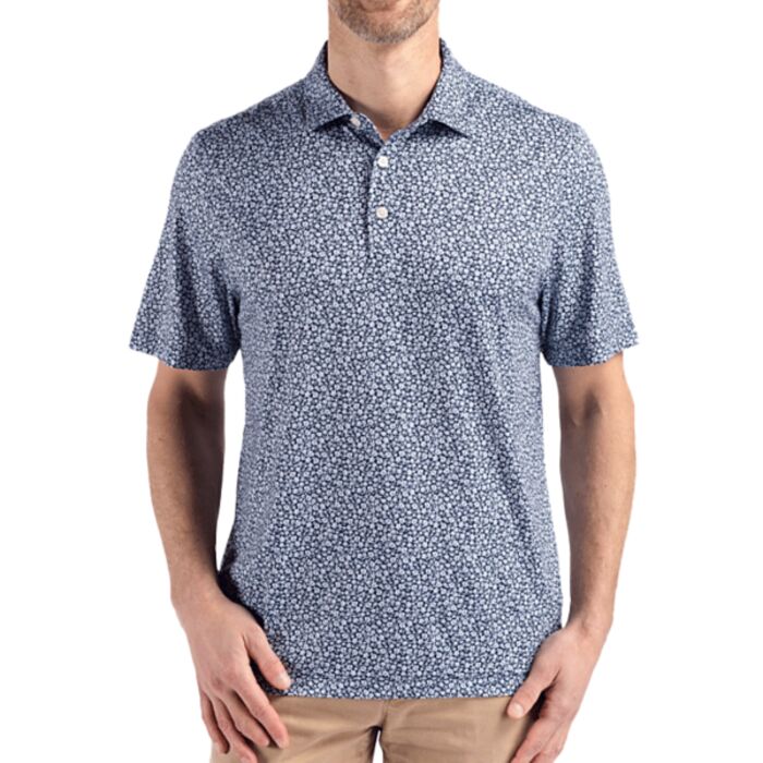 Cutter & Buck Pike Eco Flora Print Recycled Mens Big & Tall Polo Thumbnail