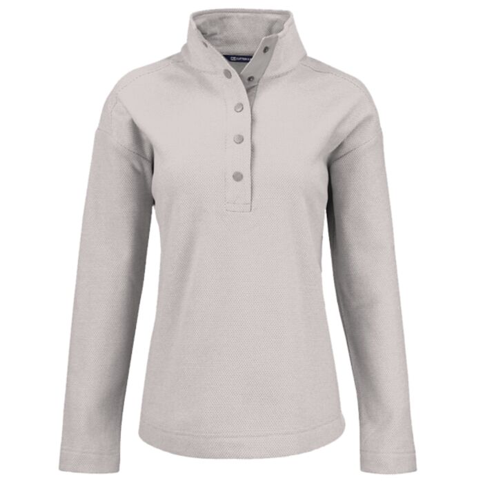 Cutter & Buck Hunts Point Eco Textured Fleece Recycled Womens Snap Pullover Thumbnail