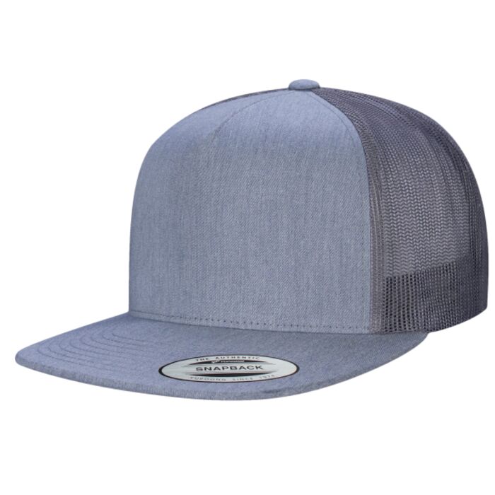 YP Classics 5 Panel Flat Peak Snap Back Truck Cap Thumbnail